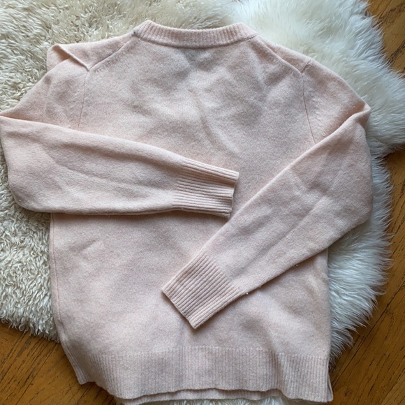 Pink Jcrew Ruffle Front Marino Wool Sweater - Picture 8 of 8